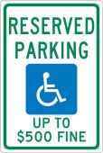 STATE HANDICAPPED RESERVED PARKING SIGN WEST VIRGINIA