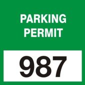 Cling Labels: Parking Permit