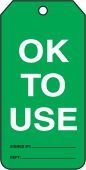 Mini Record Safety Tag: Ok To Use