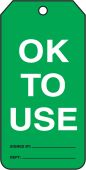Mini Record Safety Tag: Ok To Use