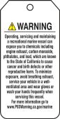 Prop 65 Recreational Vessel Exposure Safety Sign: Cancer And Reproductive Harm