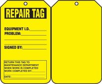 Equipment Status Safety Tag: Repair Tag