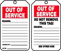 Out Of Service Tags