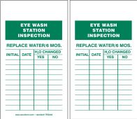 Eyewash Inspection Tags And Status Record Tags - Eye Wash