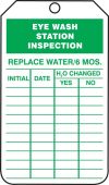 Eyewash Inspection Tags And Status Record Tags - Eye Wash