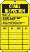 Jumbo Crane Status Safety Tag: Crane Inspection