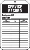Equipment Status Safety Tag: Service Record