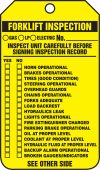 Equipment Status Safety Tag: Forklift Inspection