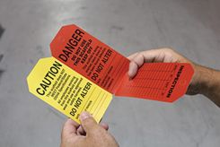Scaffold Status Safety Tag: Caution- Danger- Attention 3 N' 1 Fold Tag