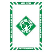 Walk-On™ Floor Marking Kit - Emergency Shower Keep Clear