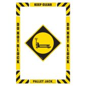 Floor Marking Shapes Kit-Yellow Pallet Jack Keep Clear Do Not Block
