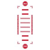 Slip-Gard™ Crosswalk Kit: Forklift Traffic Stop To Pedestrian-Red/White
