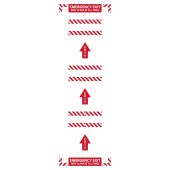 Slip-Gard™ Crosswalk Kit: Emergency Exit Keep Clear-Red/White