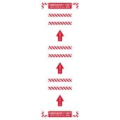 Slip-Gard™ Crosswalk Kit: Emergency Exit Keep Clear-Red/White