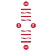 Slip-Gard™ Crosswalk Kit: 4-Way Stop-Red/White