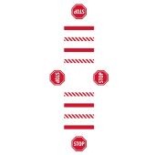Slip-Gard™ Crosswalk Kit: 4-Way Stop-Red/White