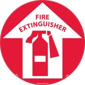 FIRE EXTINGUISHER WALK ON FLOOR SIGN