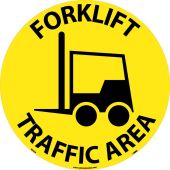 FORKLIFT TRAFFIC AREA WALK ON FLOOR SIGN