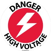 DANGER HIGH VOLTAGE WALK ON FLOOR SIGN