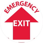EMERGENCY EXIT WALK ON FLOOR SIGN