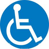 HANDICAPPED SYMBOL WALK ON FLOOR SIGN