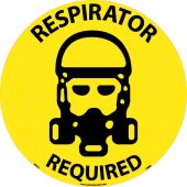 RESPIRATOR REQUIRED WALK ON FLOOR SIGN