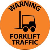 WARNING FORKLIFT TRAFFIC WALK ON FLOOR SIGN
