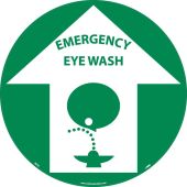 EMERGENCY EYE WASH WALK ON FLOOR SIGN