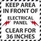 KEEP PANEL CLEAR 36"WALK ON SIGN