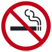 NO SMOKING SYMBOL WALK ON FLOOR SIGN