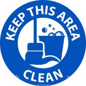 KEEP THIS AREA CLEAN WALK ON SIGN