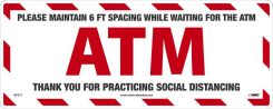 ATM SOCIAL DISTANCING FLOOR SIGN