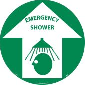 EMERGENCY SHOWER WALK ON FLOOR SIGN