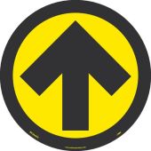 ARROW FLOOR SIGN, BLACK/YELLOW