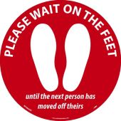 PLEASE WAIT ON THE FEET, RED