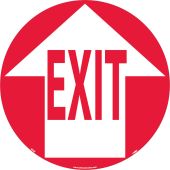 EXIT WITH ARROW WALK ON FLOOR SIGN