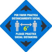 PRACTICE SOCIAL DISTANCING, BLUE, ENG/ESP