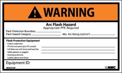 WARNING ARC FLASH HAZARD LABEL