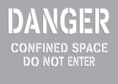 Danger Stencil: Confined Space - Do Not Enter