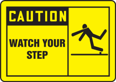 OSHA Caution Safety Sign: Watch Your Step