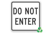Recycle-grade do not enter traffic sign marquee image