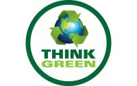 Think green hard hat decal marquee image